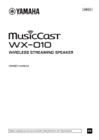 Yamaha WX-010 - Owners manual